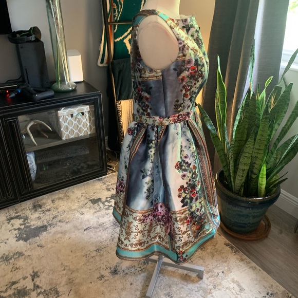 Mac Duggal Homecoming Floral Multicolor Cocktail Dress - Picture 15 of 15